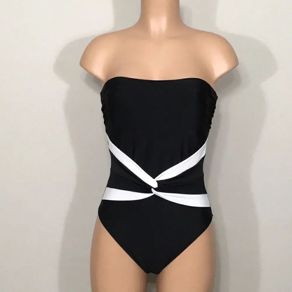 Instant Figure compression bandeau swimsuit. NWOT